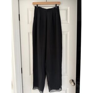 Vintage Womens Silk Black Base Layer Pants